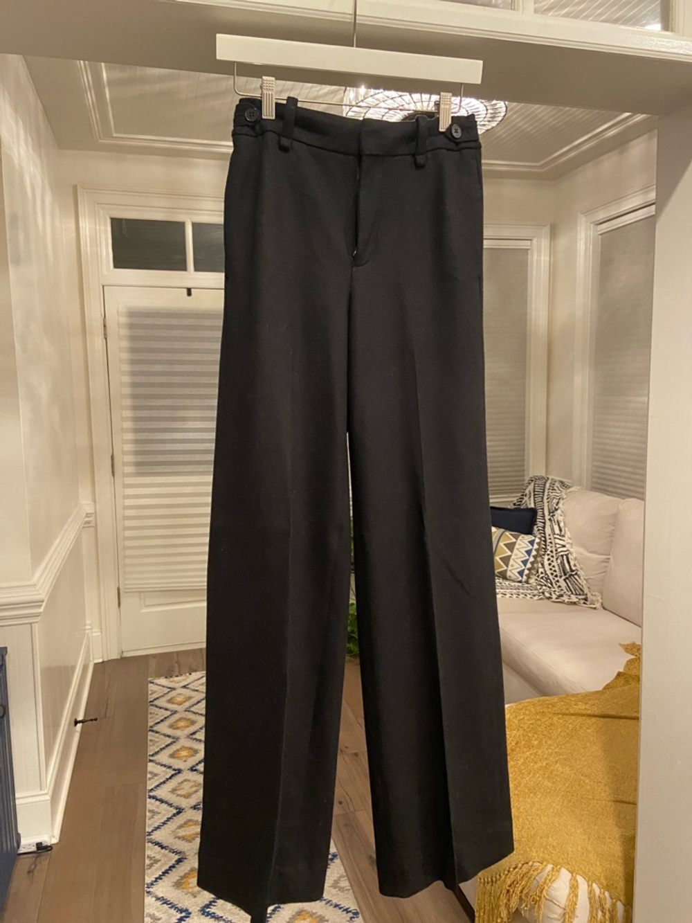 Banana Republic Black Wide-Leg Dress Pants